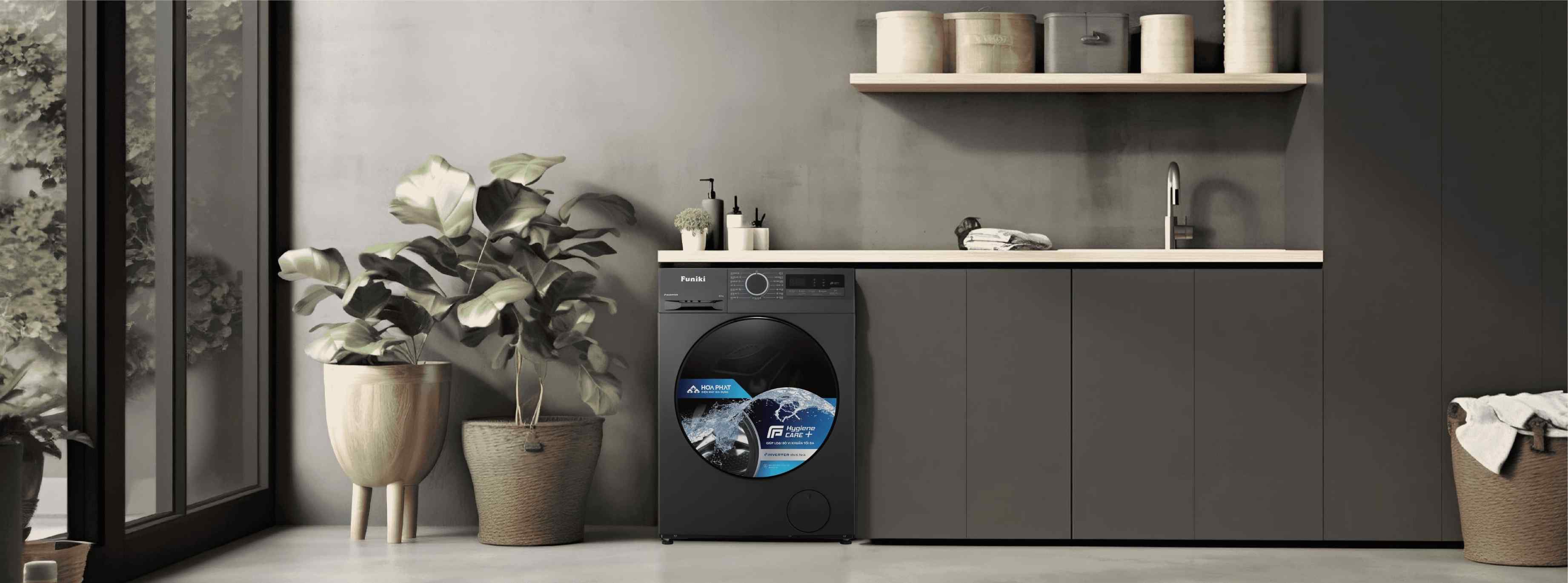Máy giặt lồng ngang Funiki Inverter 10.5kg HWM F8105ADG
